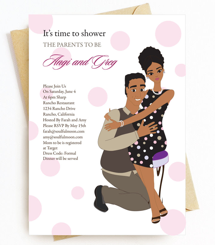 African American Baby Shower Invitations