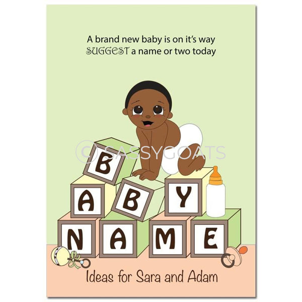 African American Baby Shower Games - Blocks Name Suggestions