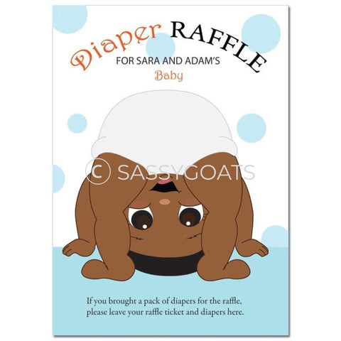 African American Baby Shower Games - Bum Diaper Raffle