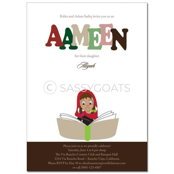 Ameen Invitation - Girl Reader
