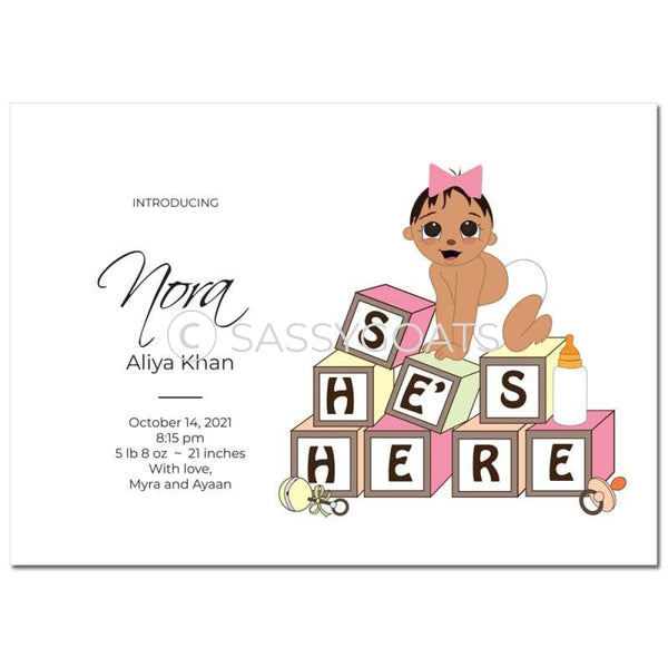 Baby Shower Announcement - Blocks
