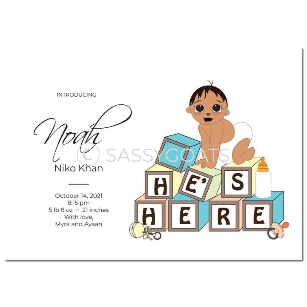 Baby Shower Announcement - Blocks
