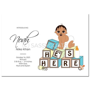 Baby Shower Announcement - Blocks