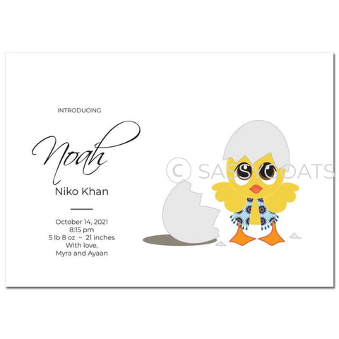 Baby Shower Announcement - Chick