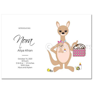 Baby Shower Announcement - Kangaroo Mama