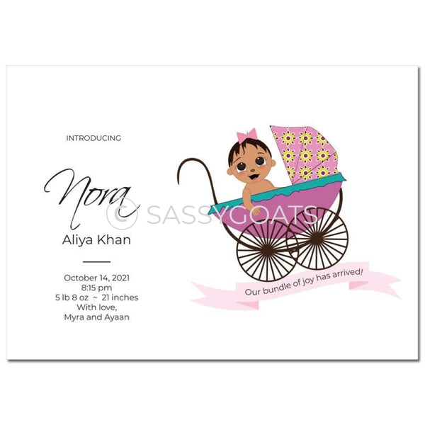 Baby Shower Announcement - Stroller