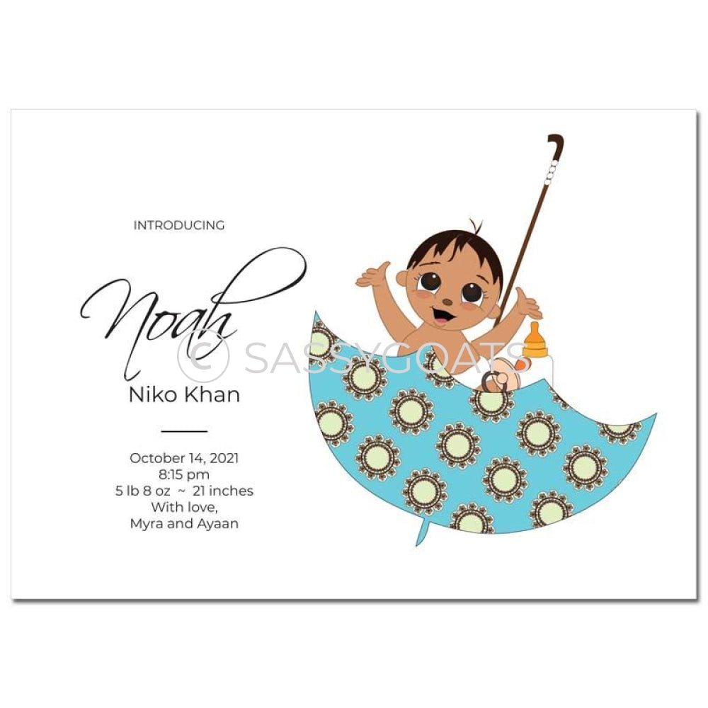 Baby Shower Announcement - Umbrella