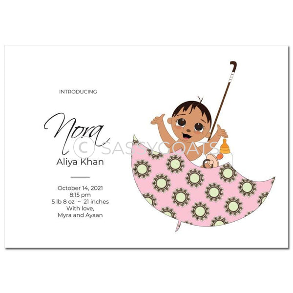 Baby Shower Announcement - Umbrella
