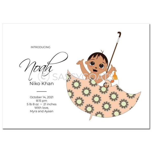 Baby Shower Announcement - Umbrella