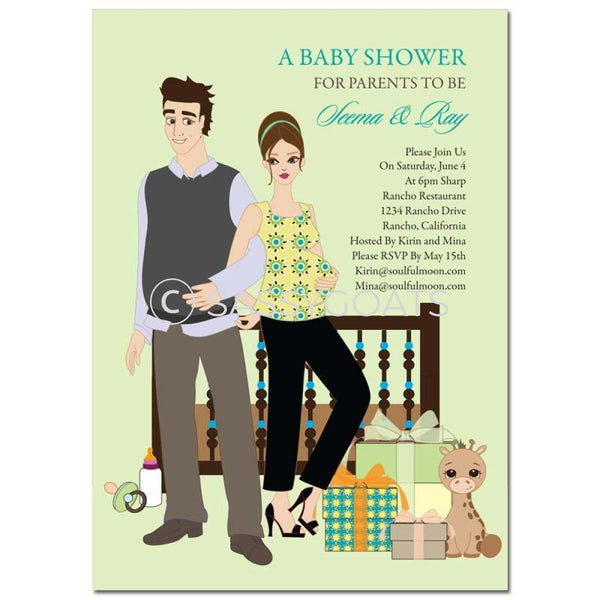 Baby Shower Invitation - Back To Brunette