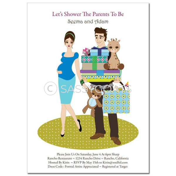 Baby Shower Invitation - Bounty Brunette