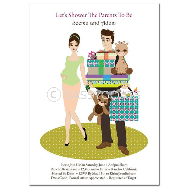 Baby Shower Invitation - Bounty Brunette