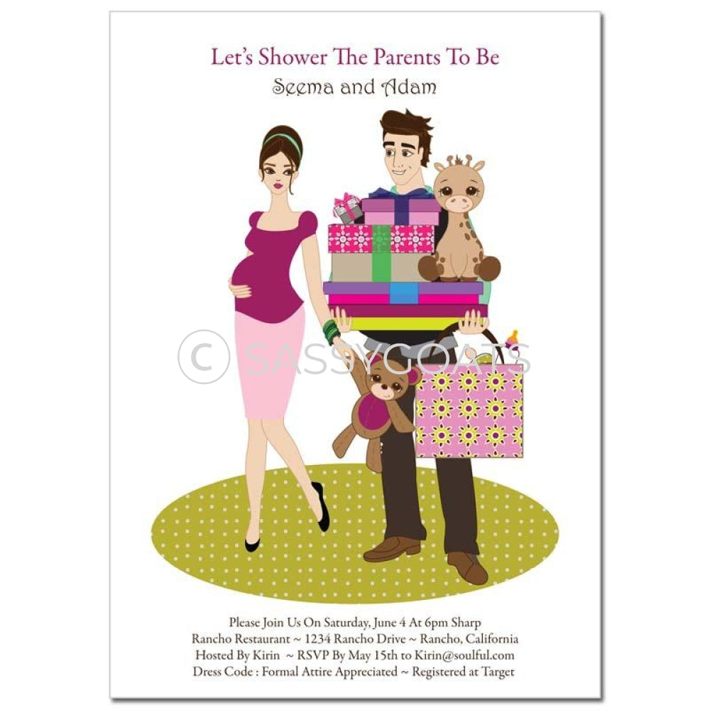 Baby Shower Invitation - Bounty Brunette