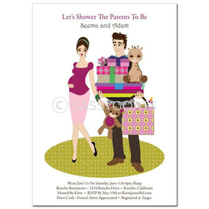 Baby Shower Invitation - Bounty Brunette