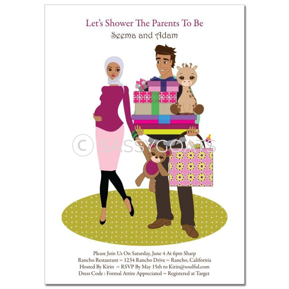 Baby Shower Invitation - Bounty Headscarf Hijab