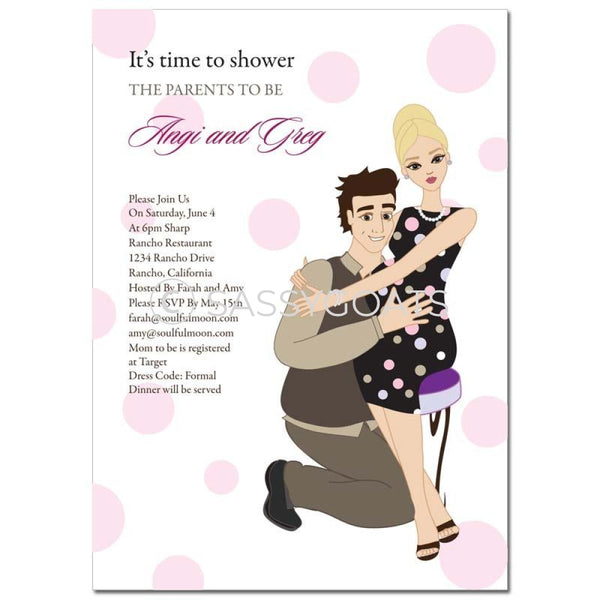 Baby Shower Invitation - Hugs Blonde