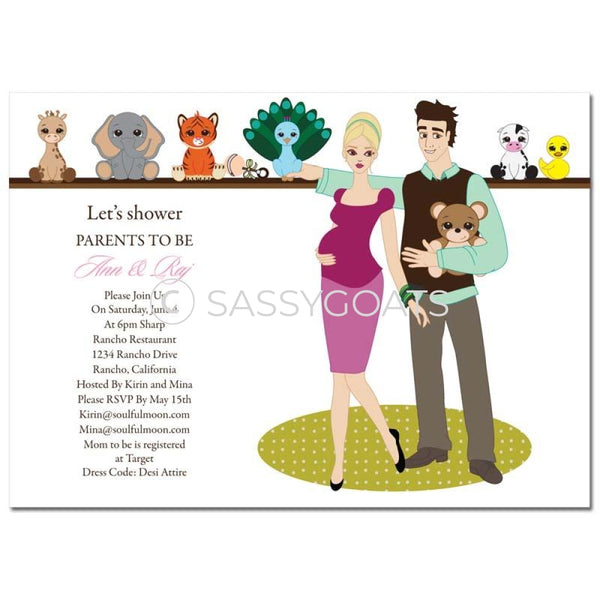 Baby Shower Invitation - Shelf Blonde