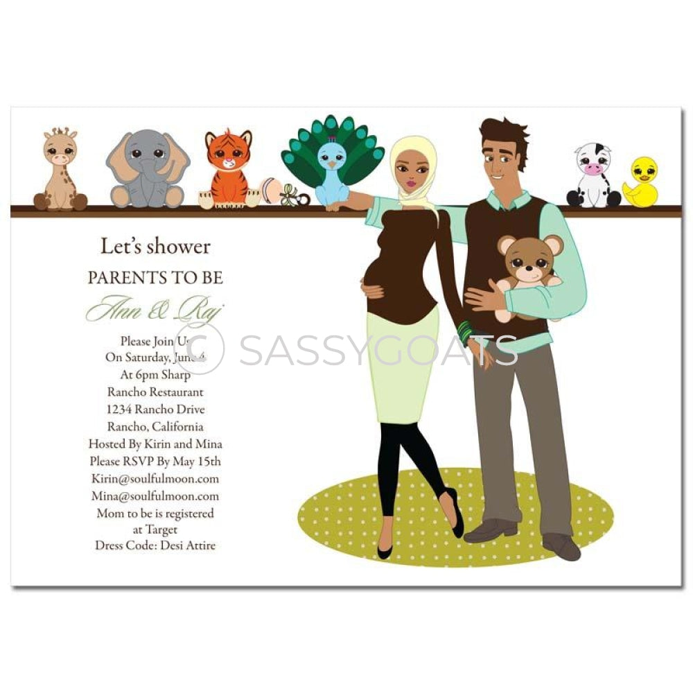 Baby Shower Invitation - Shelf Headscarf Hijab