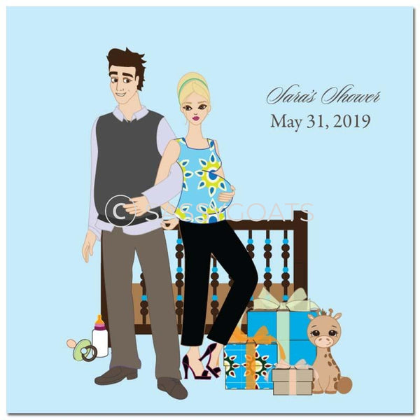 Baby Shower Party And Gift Stickers - Back To Blonde