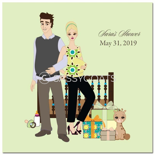 Baby Shower Party And Gift Stickers - Back To Blonde