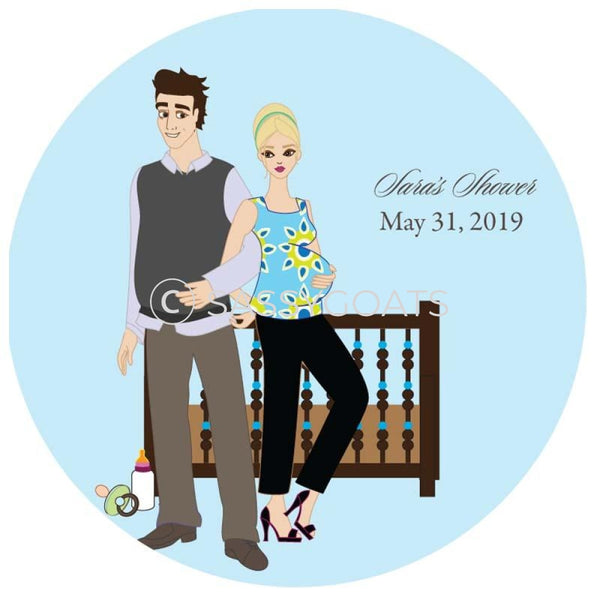 Baby Shower Party And Gift Stickers - Back To Blonde
