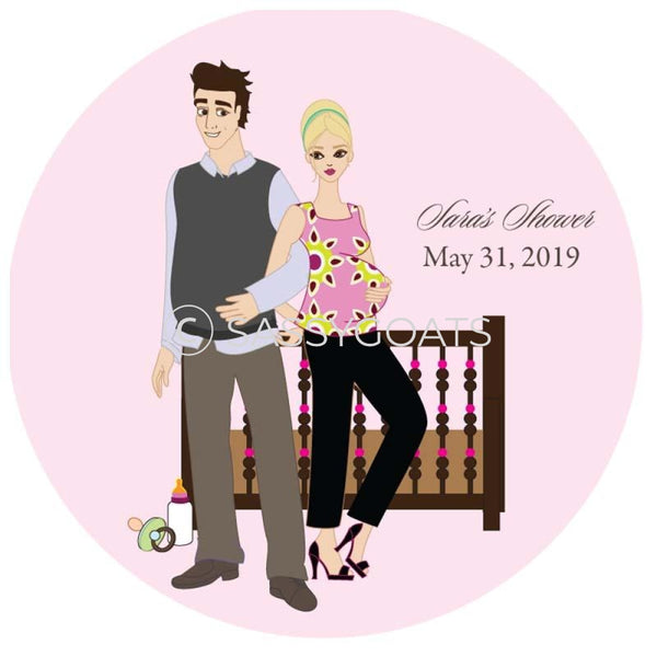 Baby Shower Party And Gift Stickers - Back To Blonde