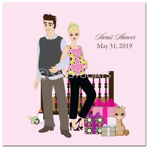 Baby Shower Party And Gift Stickers - Back To Blonde