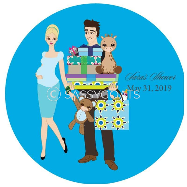 Baby Shower Party And Gift Stickers - Bounty Blonde