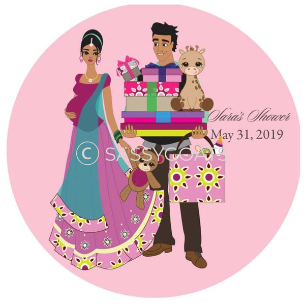 Baby Shower Party And Gift Stickers - Bounty South Asian