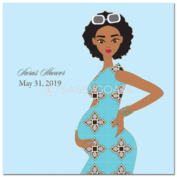 Baby Shower Party And Gift Stickers - Dining Diva African American