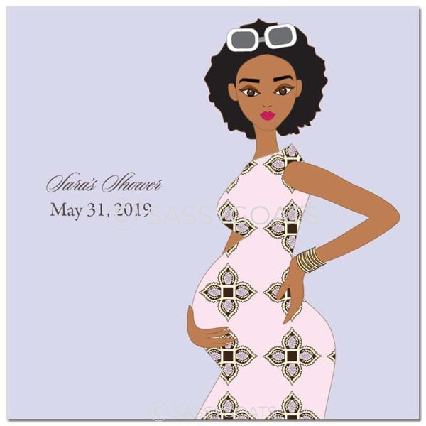 Baby Shower Party And Gift Stickers - Dining Diva African American