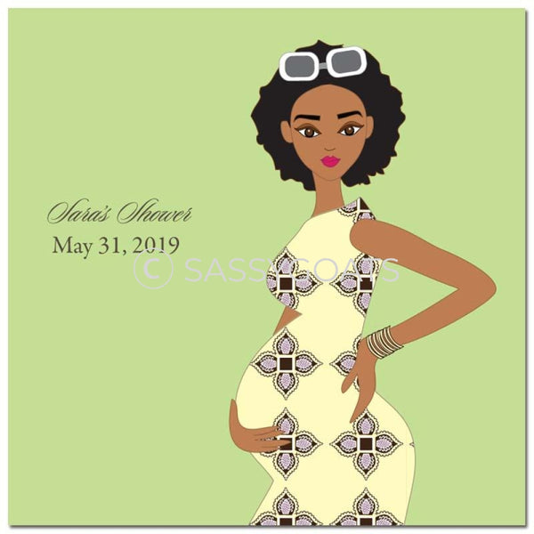 Baby Shower Party And Gift Stickers - Dining Diva African American