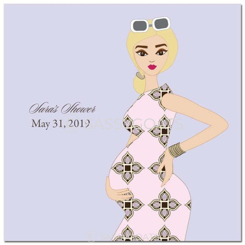 Baby Shower Party And Gift Stickers - Dining Diva Blonde