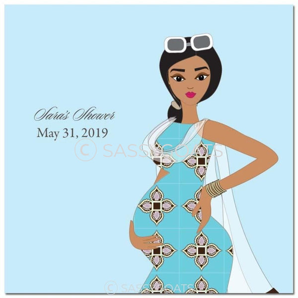 Baby Shower Party And Gift Stickers - Dining Diva South Asian