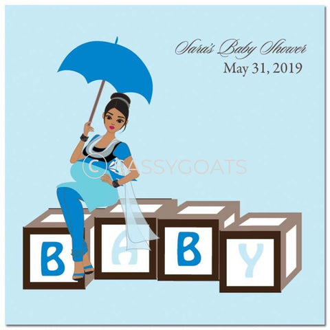 Baby Shower Party And Gift Stickers - Diva Blocks South Asian