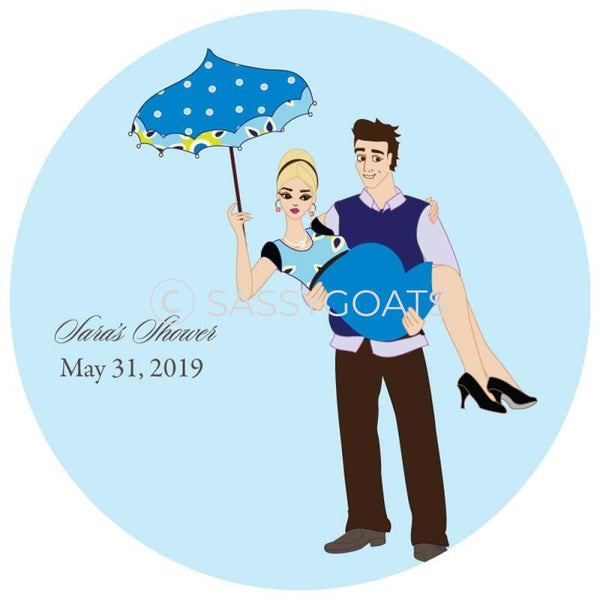 Baby Shower Party And Gift Stickers - Mommy Cargo Blonde