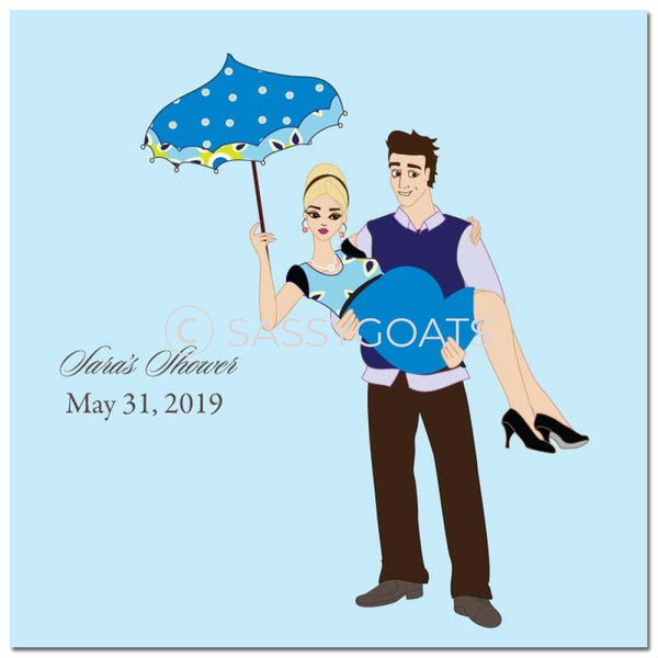 Baby Shower Party And Gift Stickers - Mommy Cargo Blonde