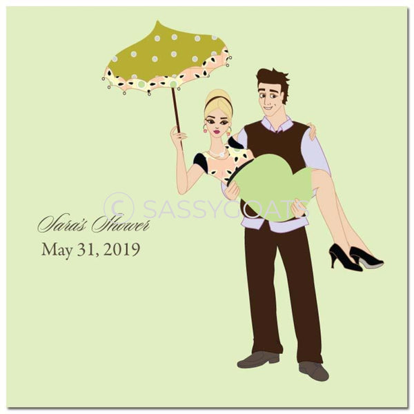 Baby Shower Party And Gift Stickers - Mommy Cargo Blonde