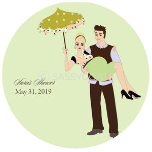 Baby Shower Party And Gift Stickers - Mommy Cargo Blonde
