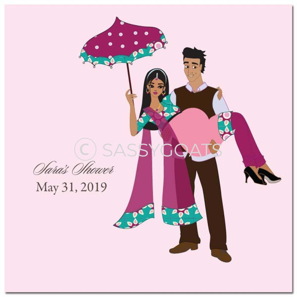 Baby Shower Party And Gift Stickers - Mommy Cargo South Asian