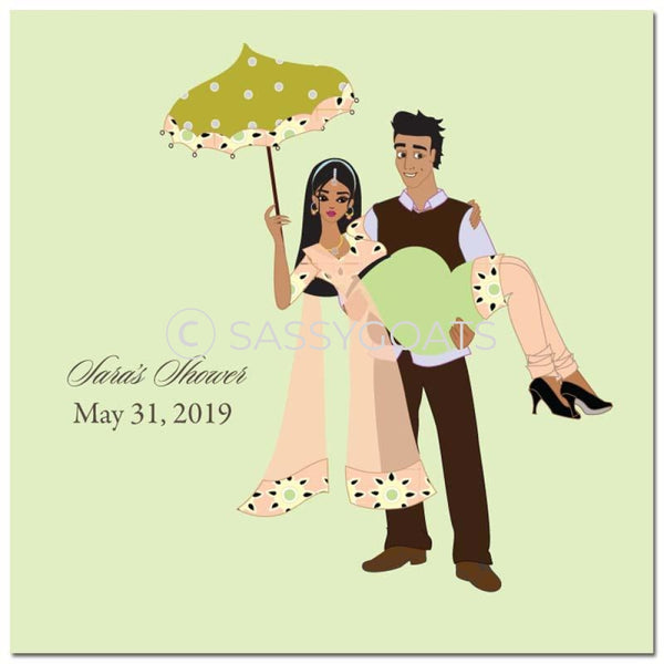 Baby Shower Party And Gift Stickers - Mommy Cargo South Asian