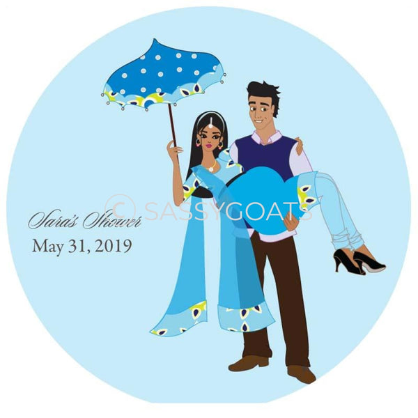 Baby Shower Party And Gift Stickers - Mommy Cargo South Asian