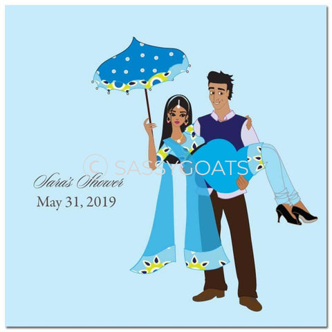 Baby Shower Party And Gift Stickers - Mommy Cargo South Asian