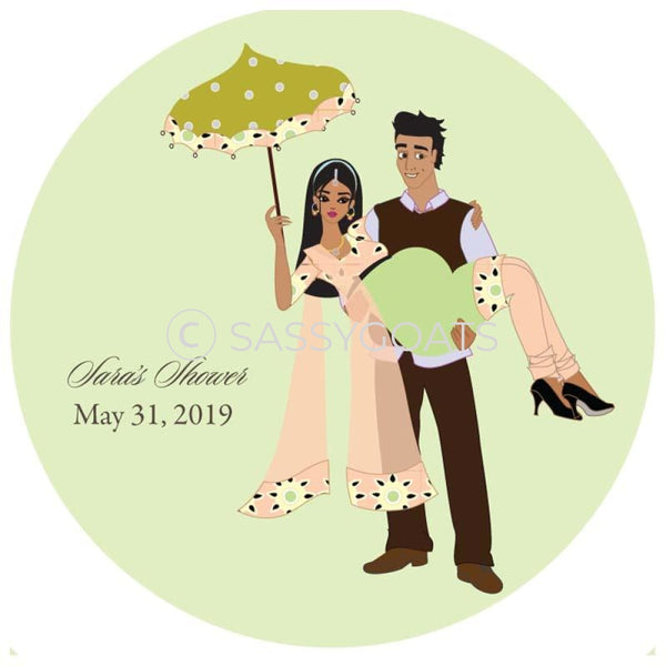 Baby Shower Party And Gift Stickers - Mommy Cargo South Asian