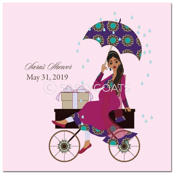 Baby Shower Party And Gift Stickers - Wagon Diva South Asian