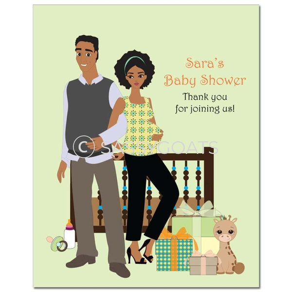 Baby Shower Party Poster - Back To African American