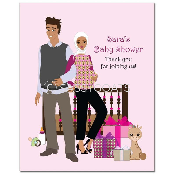 Baby Shower Party Poster - Back To Headscarf Hijab