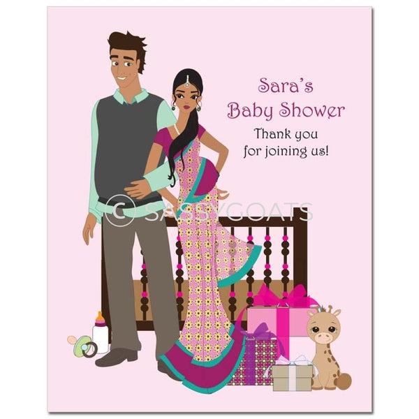 Baby Shower Party Poster - Back To South Asian