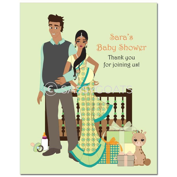 Baby Shower Party Poster - Back To South Asian