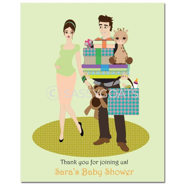 Baby Shower Party Poster - Bounty Brunette
